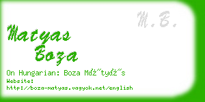 matyas boza business card